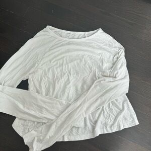 white long sleeve top